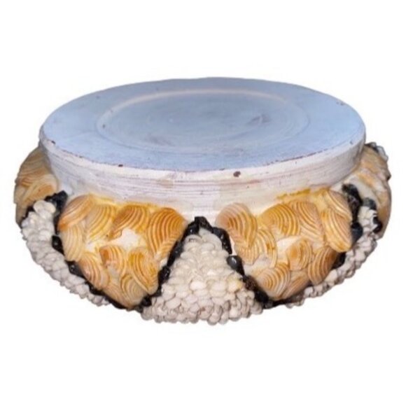 Vintage Handmade Shell-Encrusted Decorative Bowl - Picture 13 of 13